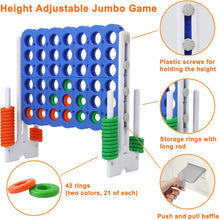 Load image into Gallery viewer, Jumbo 4 Connect in a Row Game - Adjustable for Kids &amp; Adults, Ideal for Outdoors