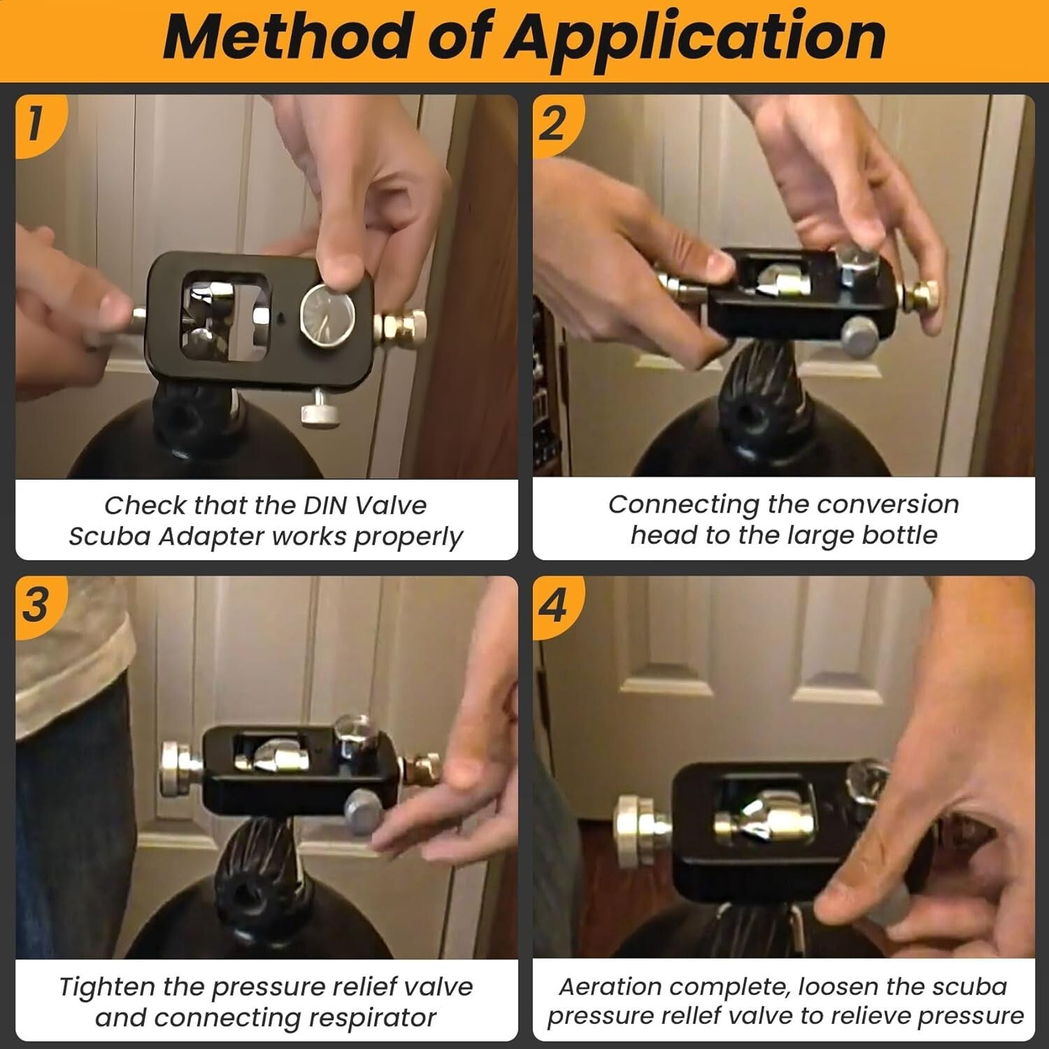 Versatile Paintball & HPA Tank Filling Adapter with Stainless Steel Design