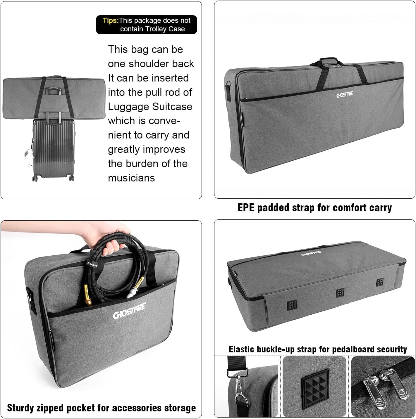 Musician's Dream: V-Big Toe Lightweight Pedal Board with Carry Bag Included
