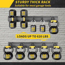 Load image into Gallery viewer, Durable Alloy Steel Wall-Mounted Tool Rack - Space-Saving 10 Hook Organizer