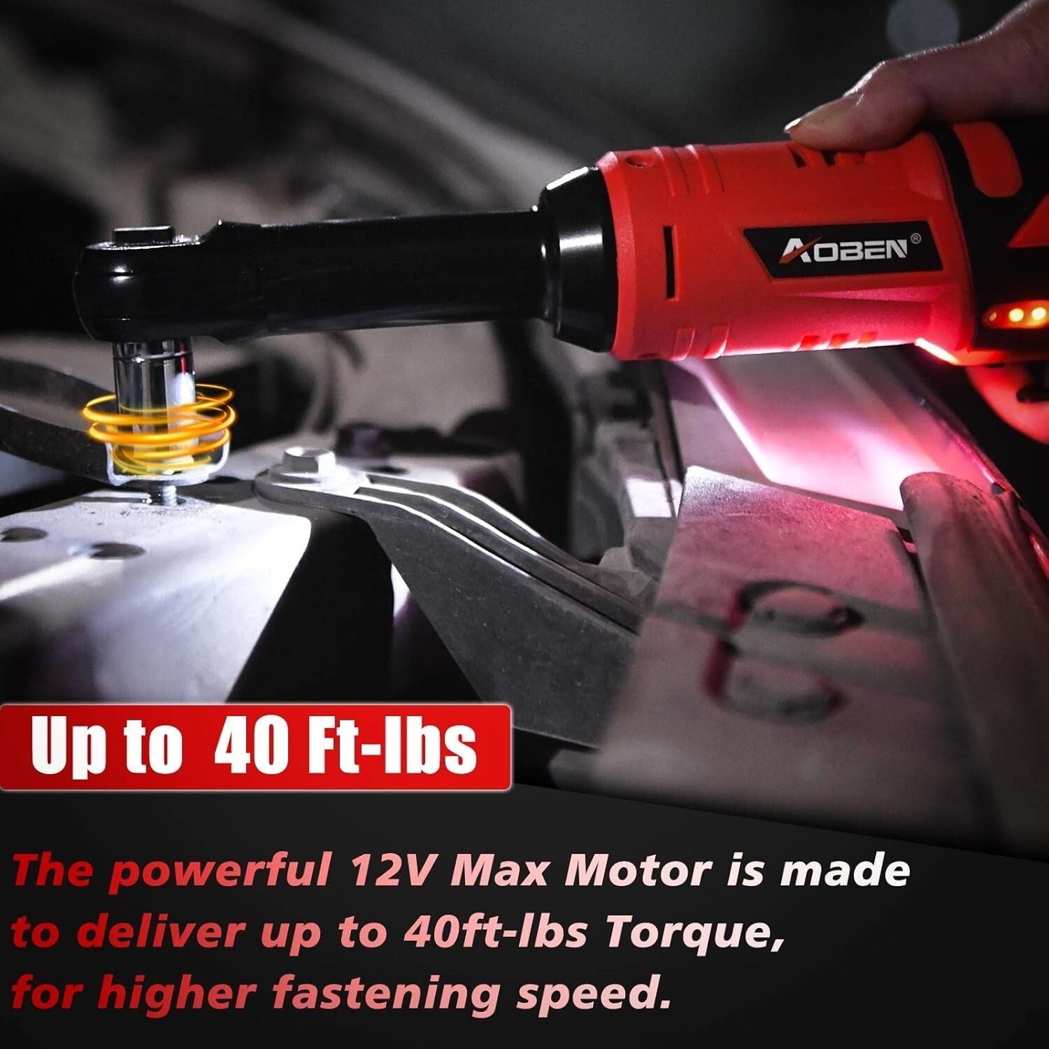 All-in-One Cordless Electric Ratchet Wrench Kit with Sockets & Batteries