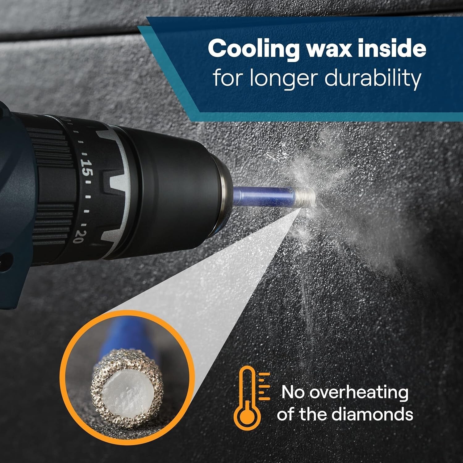 Complete 5-Piece Diamond Drill Bit Set: Perfect for Glass, Ceramics & Porcelain