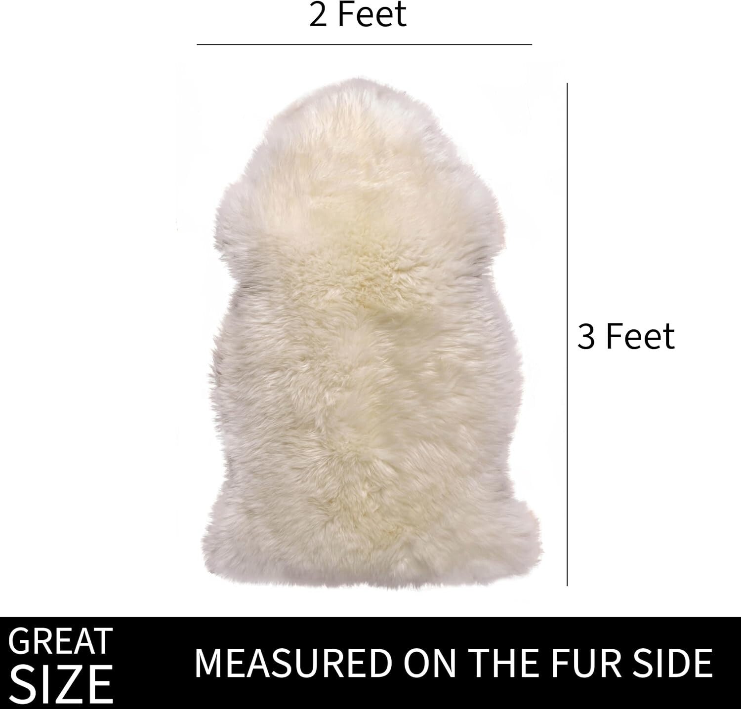 Genuine New Zealand Lambskin Rug - Soft Fluffy Fur - Perfect for Living Room