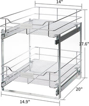 Load image into Gallery viewer, Space-Saving Heavy Duty Steel Kitchen Organizer - 14" W x 20" D Two-Tier Design