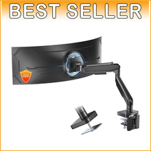 Load image into Gallery viewer, Heavy-Duty Aluminum Monitor Arm for UltraWide Displays - Supports up to 44 lbs
