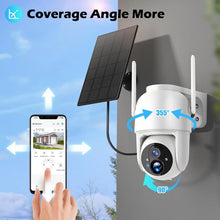 Load image into Gallery viewer, 2K Solar Security Camera | Wireless Outdoor PTZ with 355° View &amp; Night Vision