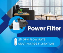 Load image into Gallery viewer, Compact 2-Gallon LED Fish Tank with Power Filter - Ideal for Betta &amp; Guppies