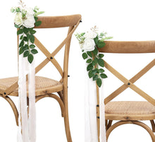 Load image into Gallery viewer, Beautifully Handmade Pew Flowers with Eucalyptus for Wedding Aisle Decoration