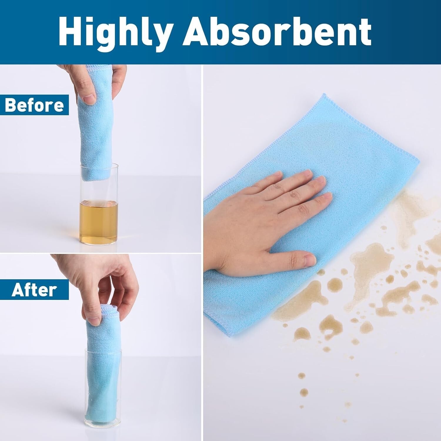 Eco-Friendly 300 Pack Microfiber Towels, Reusable Cleaning Cloths in 5 Colors