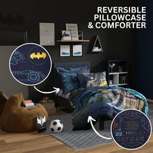 Load image into Gallery viewer, Dynamic Batman Kids Bedding Set - 4 Piece Twin Size Comforter and Sheets