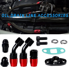 Load image into Gallery viewer, Complete Aluminum &amp; Stainless Steel Oil Feed/Return Kit for Turbo Chargers