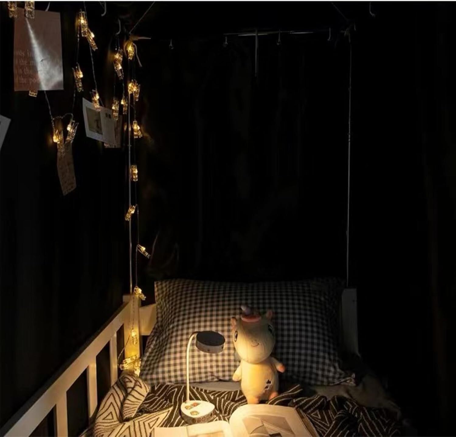 2 Panel Waterproof Bunk Bed Curtains - Stylish Blackout Canopy for Privacy