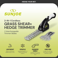 Load image into Gallery viewer, Rechargeable 7.2V Cordless Grass Shears and Hedge Trimmer - Compact &amp; Handy