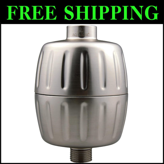 Brushed Nickel Shower Filter - 30x Filtration System for Healthier Skin & Hair