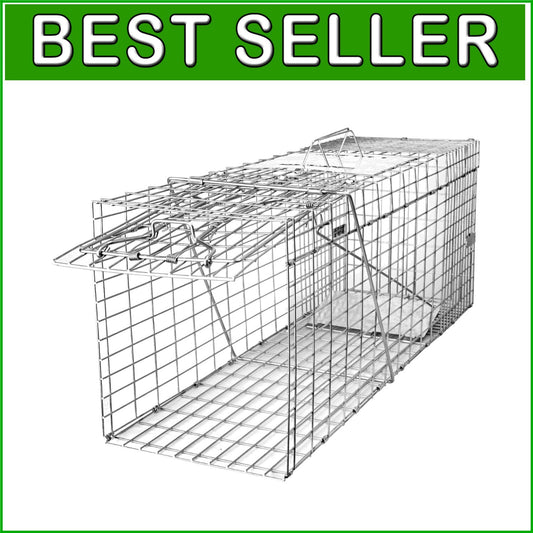 Compact 32" Heavy Duty Animal Trap - Capture Stray Cats, Raccoons, and More