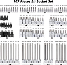 Load image into Gallery viewer, Versatile 107-Piece Drive Socket Set – Chrome Vanadium Steel for Professionals
