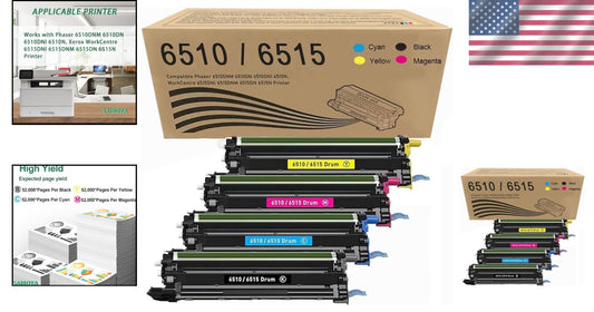 Xerox Phaser 6510 and WorkCentre 6515 Drum Cartridges - Rich Color & Quality