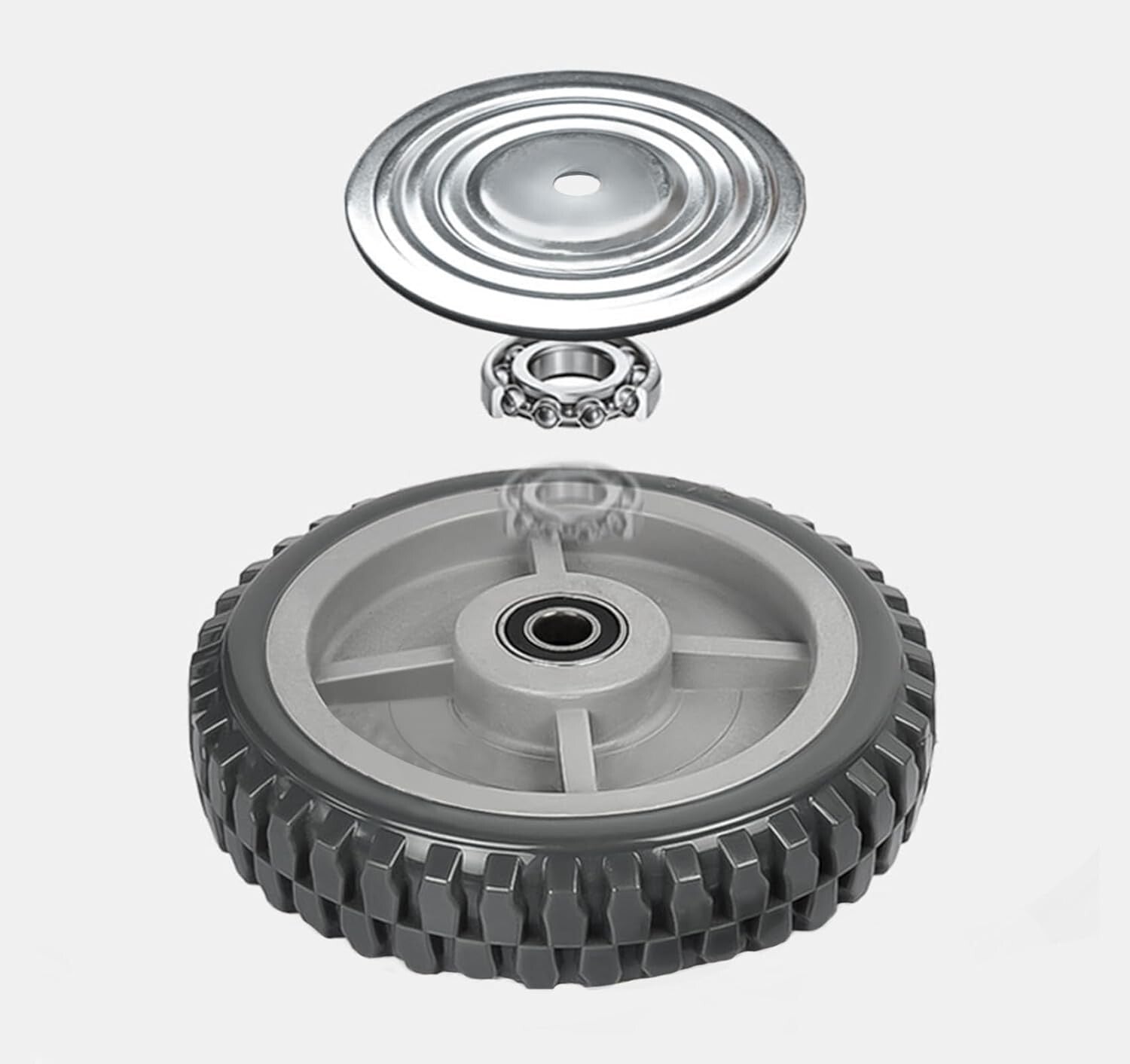 Durable 8 Inch Swivel Casters with 360° Ball Bearing - Locking & Non-Locking Set