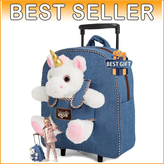 Lightweight Unicorn Kids Suitcase with Rolling Wheels - Ideal for 3-9 Years