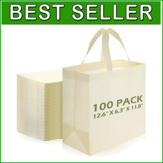 Durable 100 Non-Woven Tote Bags - Foldable Design for Easy Transport & Storage