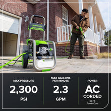 Load image into Gallery viewer, Pro Brushless 2300 PSI Pressure Washer - Foldable Handles &amp; Rugged Steel Frame