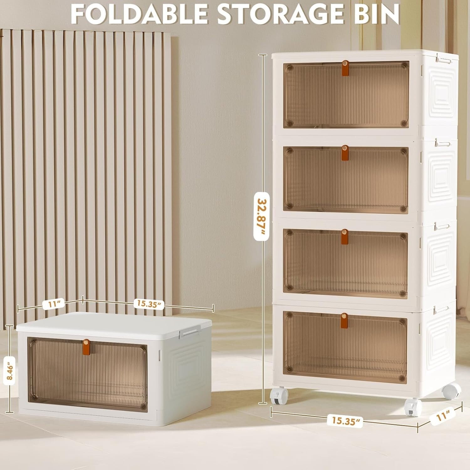 Mobility Meets Functionality: 23QT Stackable Storage Bins with Lockable Wheels