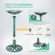 Load image into Gallery viewer, 28-Inch Lightweight Polyresin Bird Bath - Elegant European Royal Design