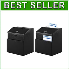 Load image into Gallery viewer, Versatile Black Metal Suggestion Box with Key and Slot - Perfect for Fundraising