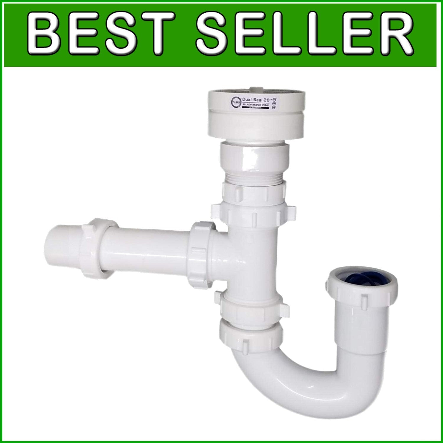 1-1/2" Air Admittance Valve Trap Assembly Kit with Dual Sealing Protection