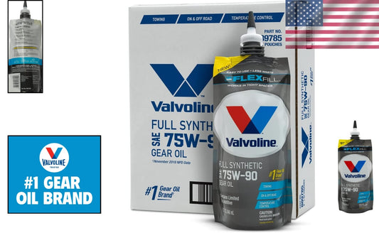 Case of 4 Full Synthetic 75W-90 Gear Oil - High Performance Automotive Lubricant