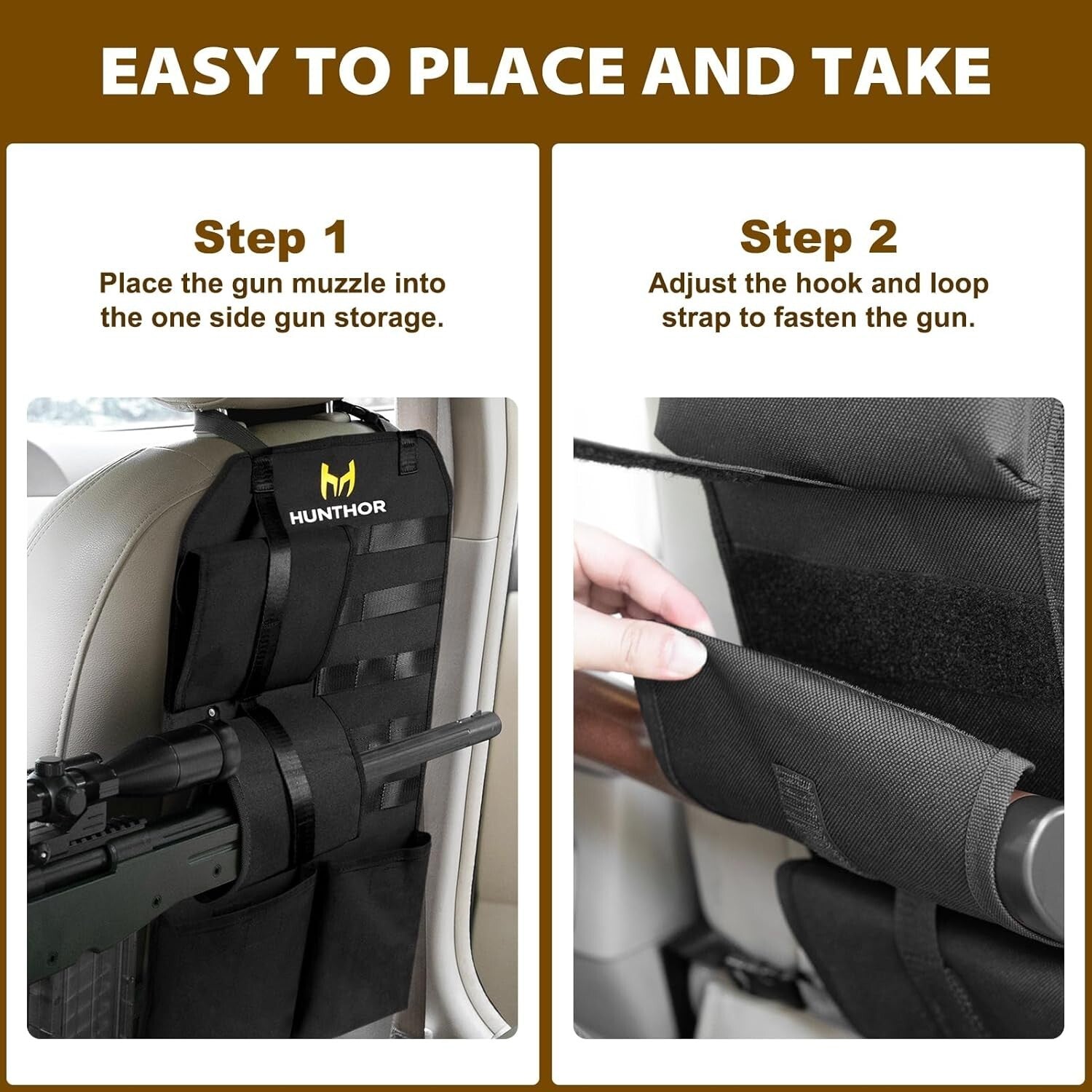 Lightweight Easy-Install Gun Rack for Truck - Secure Dual Gun Storage