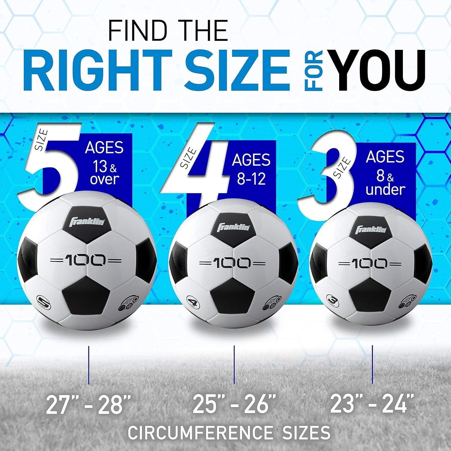 Durable Black & White Soccer Balls - Soft Cover in Sizes 3, 4, 5 - Pump Included