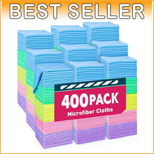 Load image into Gallery viewer, Versatile 400 Pack Microfiber Cleaning Towels - Soft, Durable &amp; Eco-Friendly