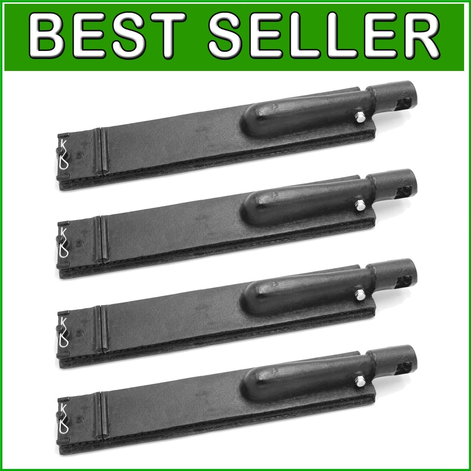 15 3/4" Cast Iron Gas Grill Burners Compatible with Major Grill Brands - 4-Pk