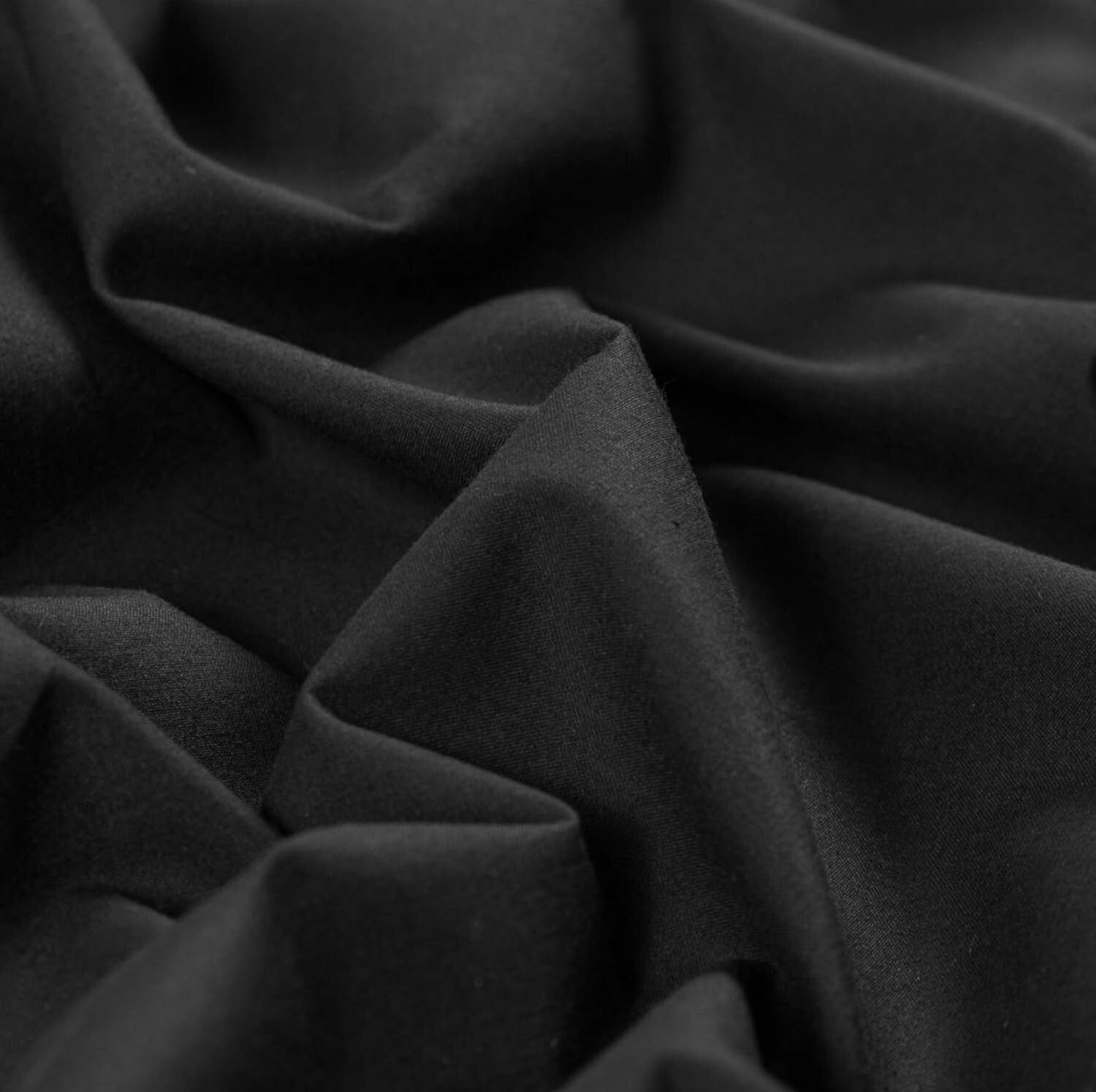 Medium Weight Black Muslin Fabric - 10 Yards, Ideal for Quilting and Draping