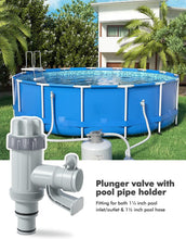 Load image into Gallery viewer, Plunger Valve &amp; Pipe Holder Combo for Above Ground Pools - Easy Install - 2 Pack