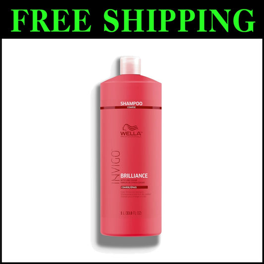 WELLA Invigo  Color Vibrancy Shampoo for Coarse Colored Hair, 10.12" Tall Bottle