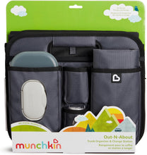 Load image into Gallery viewer, Premium Portable Car Organizer with Diaper Changing Station - Space-Saving Grey
