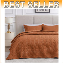 Load image into Gallery viewer, Luxurious King Size Wave Pattern Quilt Set - Lightweight Microfiber 3-Piece