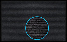Load image into Gallery viewer, Versatile Striped Black Doormat, 3x5 Feet - Easy Clean, Indoor/Outdoor Combo