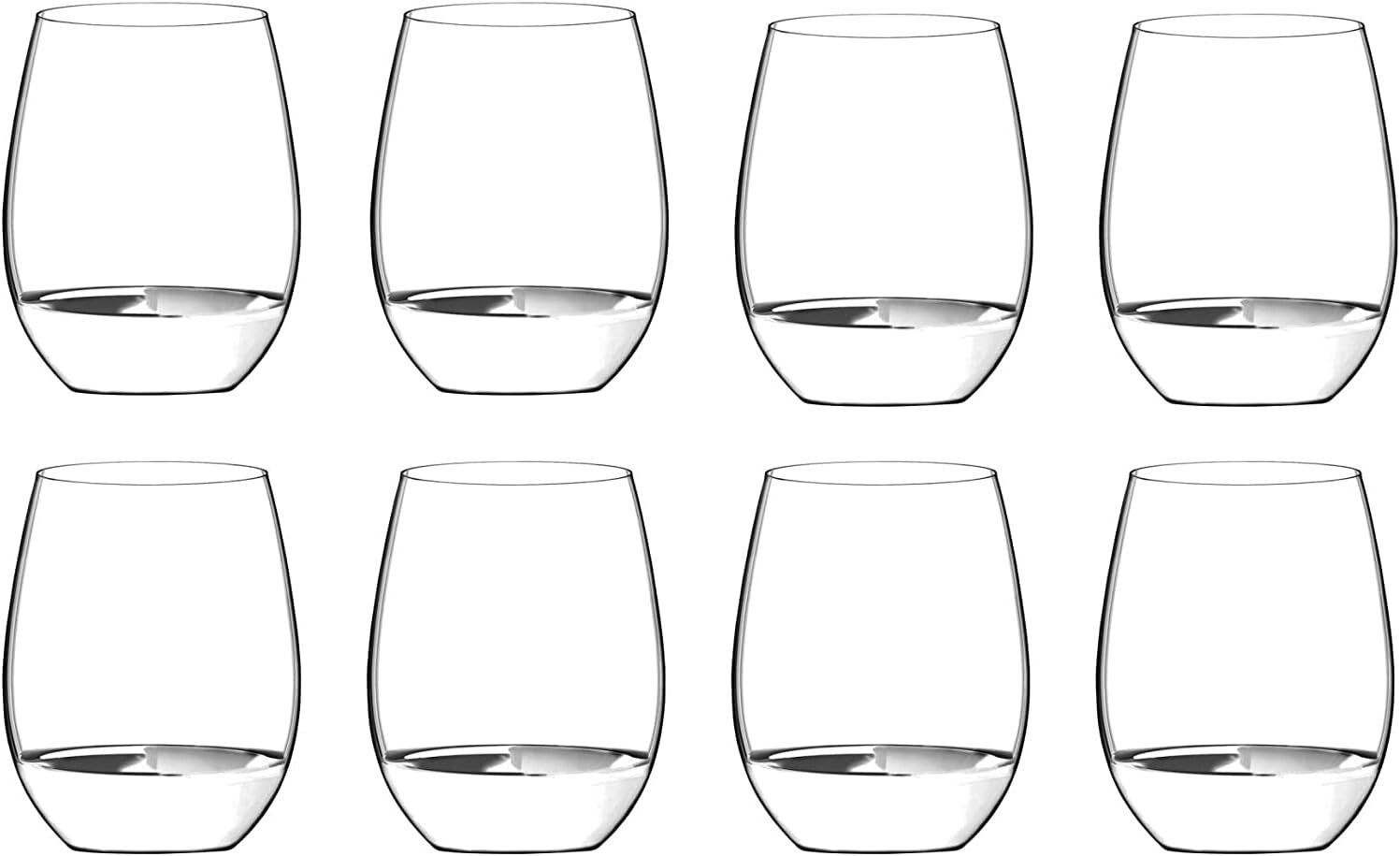 Set of 8 Modern Crystal Wine Glasses for Cabernet & Merlot - Eco-Friendly Choice