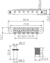 Load image into Gallery viewer, Tune-O-Matic Tailpiece &amp; Saddle Bridge Combo for LP/SG Electric Guitars - Relic