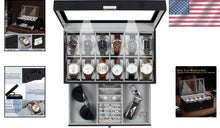 Load image into Gallery viewer, Premium 12-Slot Watch &amp; Jewelry Organizer with Soft Interior &amp; Tabletop Design