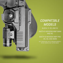 Load image into Gallery viewer, Dark Grey Right-Handed OWB Holster for Glock 17, 22 &amp; S&amp;W - Quick Draw Fit