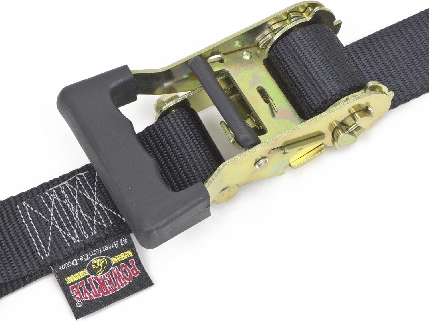 1.5'' x 7ft Heavy-Duty Ratchet Straps - SHEEPTEX Black Pair with Latch Hooks