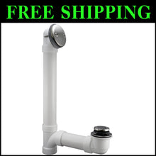 Load image into Gallery viewer, Tarnish-Free Brushed Nickel Bath Drain with PVC Tubing for Easy Installation