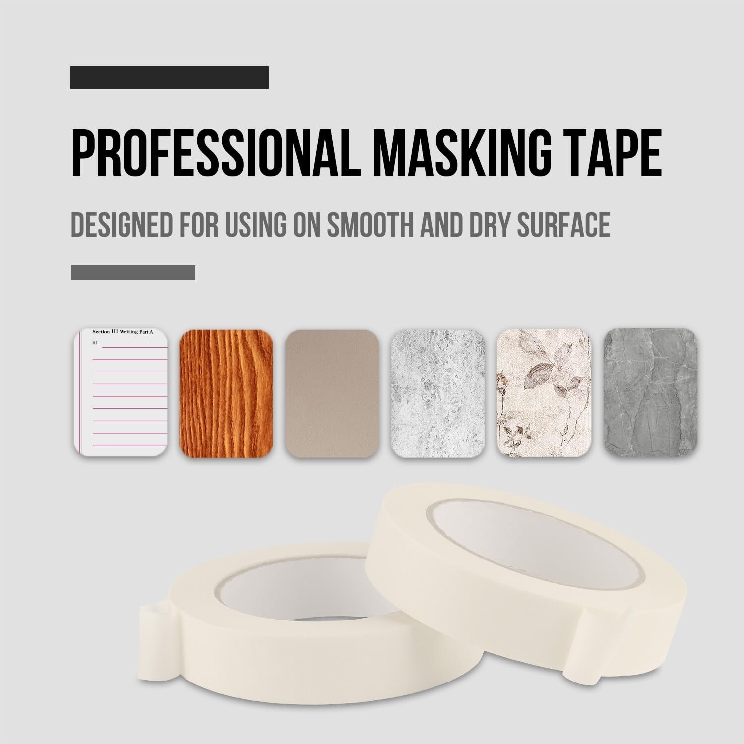 Durable 20-Pack Masking Tape - 1 Inch x 55 Yards, Easy to Use with Crepe Paper
