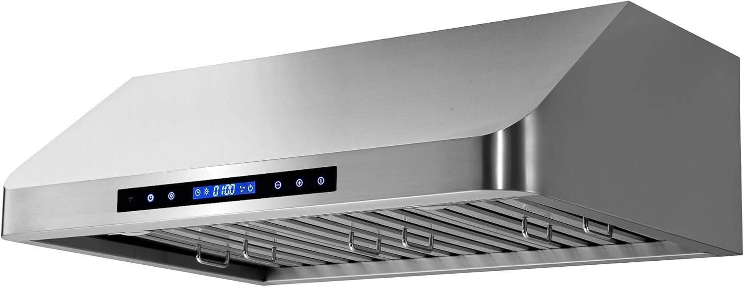 500 CFM Stainless Steel Under Cabinet Range Hood with Touch Control & LED Lights