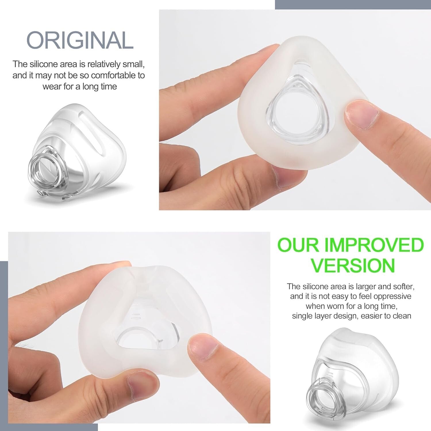 Adjustable Silicone WISP Frame Set with Improved Cushion & Quick-Release Clips