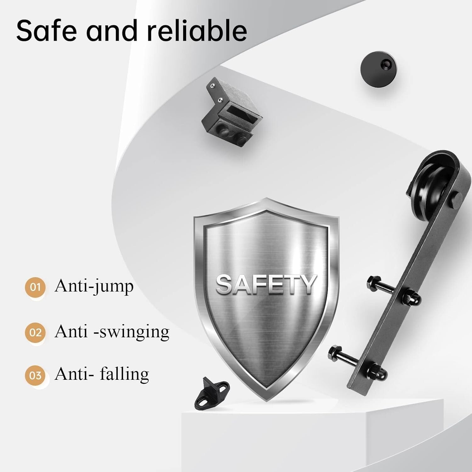 Durable 6FT Double Door Heavy-Duty Barn Door Hardware Track - Perfect for Aisles